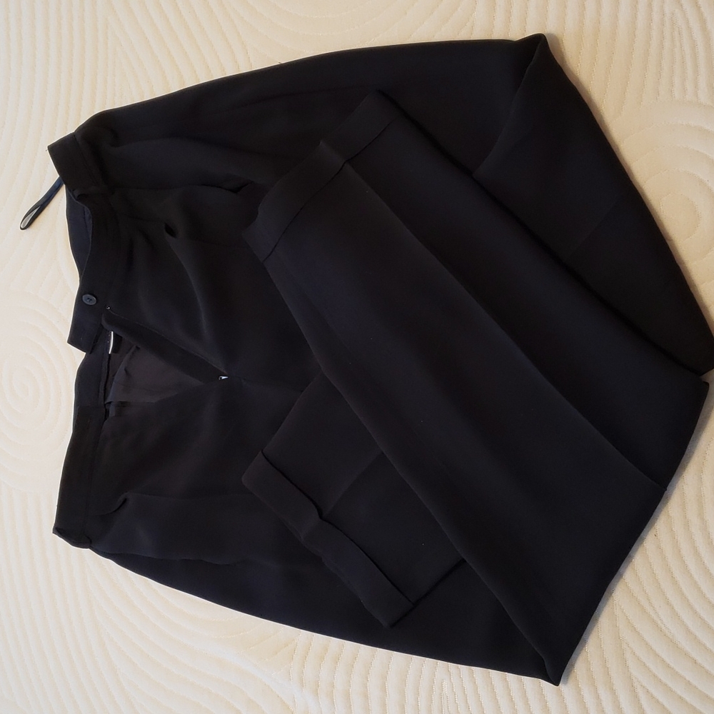 JNY lined suit pants, women's 16, navy w/ cuffs